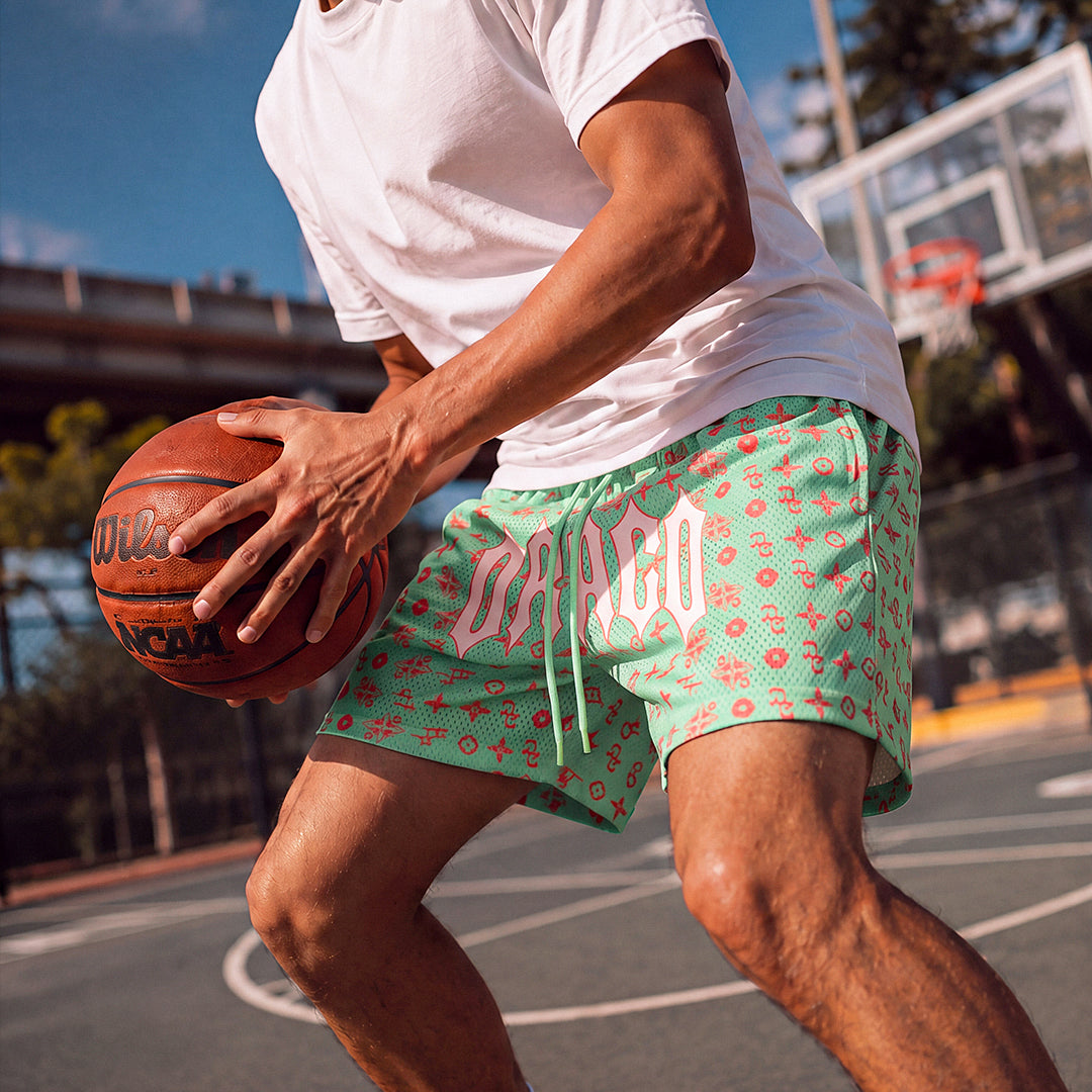 Mint Monogram Shorts