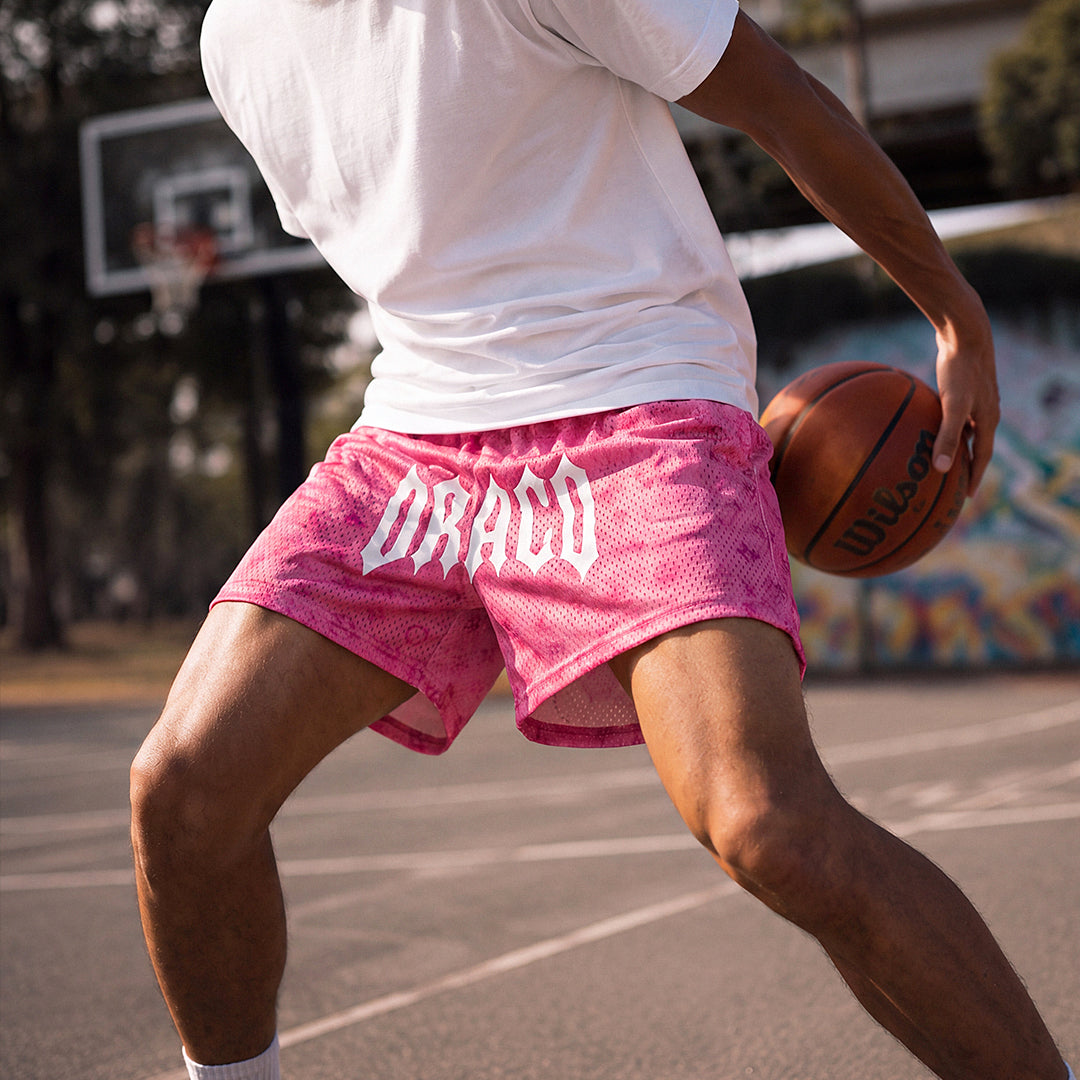 Pink Monogram Shorts