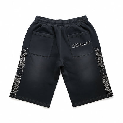 Draco Rhinestone Sweat Shorts